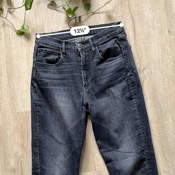 3X1 Size 26 Shelter Straight Crop Jeans In Black High Rise Raw Chewed Hem - Picture 5 of 7